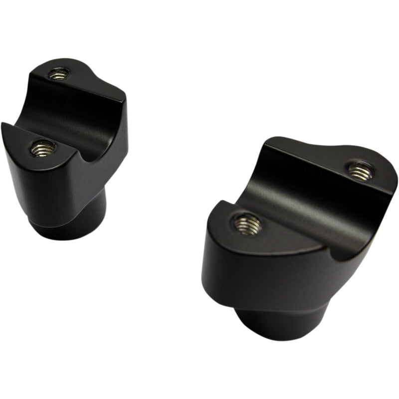 DRAG SPECIALTIES 0602-0809 Buffalo Billet Aluminum Handlebar Risers 1-1/2" - flat black