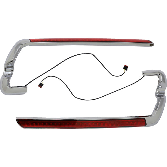 CUSTOM DYNAMICS 2040-2882 CD-SB-SIDE-RC Lower Saddlebag Side Marker LED Lights - Red - Chrome