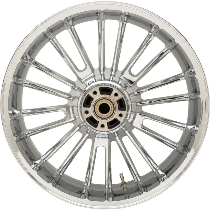 COASTAL MOTO 0202-2111 3D-ATL185CH Atlantic Precision Cast 3D Rear Wheel - Atlantic 3D - Single Disc/No ABS - Chrome - 18"x5.50" - '09+ FL