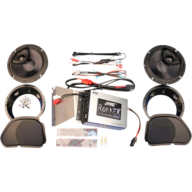 J & M Speaker And Amplifier Kit - RPKT-200HR13 For Harley Road Glide 1998-2013