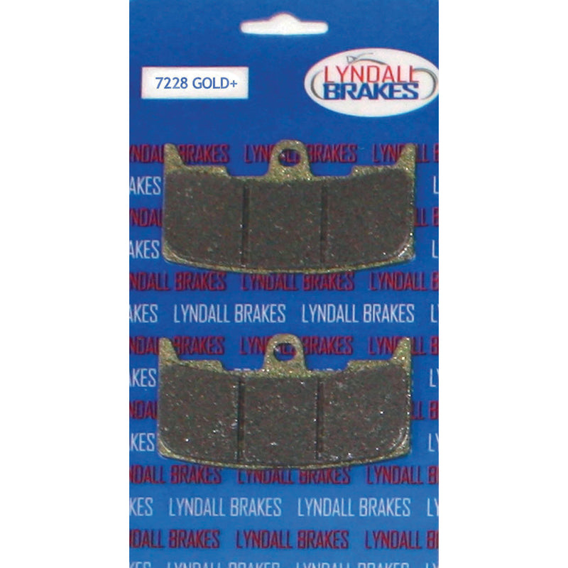 LYNDALL RACING BRAKES LLC 1720-0057 7228-GPLUS Gold-Plus Harley/Buell Brake Pads Gold-Plus Brake Pads - Buell