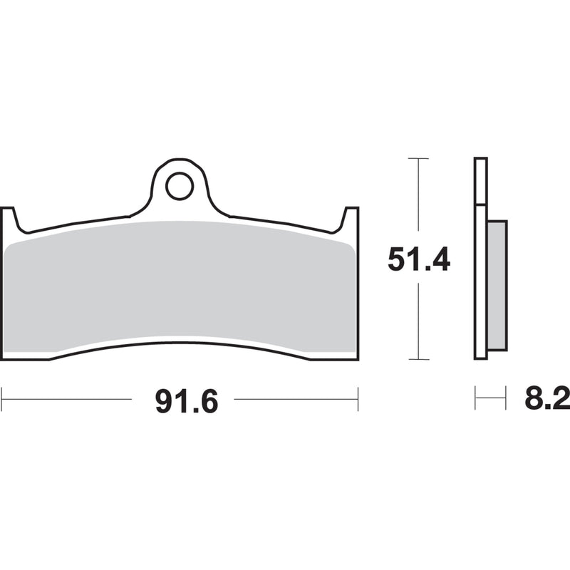 SBS 1721-1796 676H.CT Organic Harley/Buell Brake Pad Carbon Tech Brake Pads - Buell