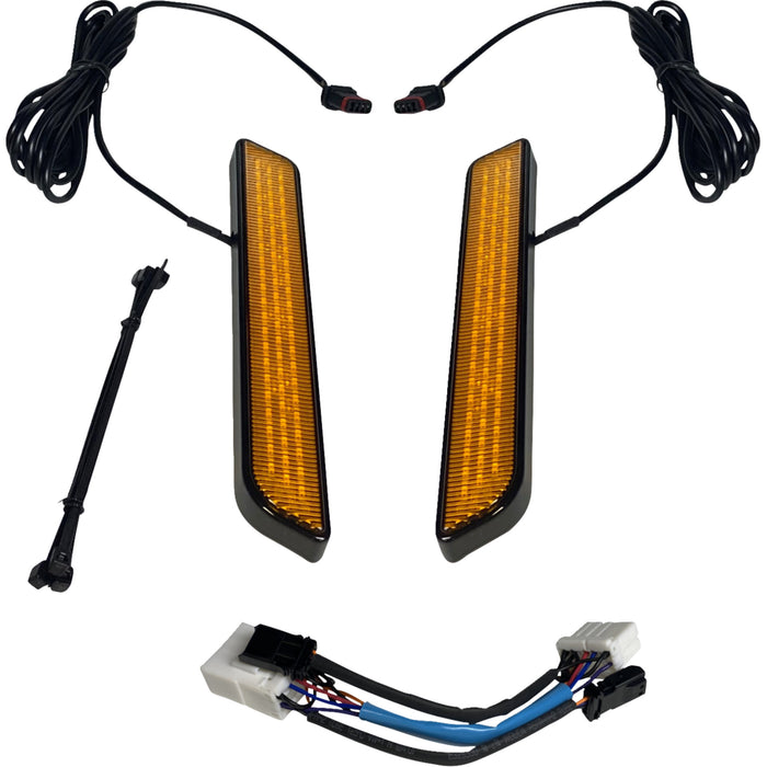 CUSTOM DYNAMICS 2040-2651 CD-FORK-HD-AB LED Front Fork Lightz™ - Amber - Black