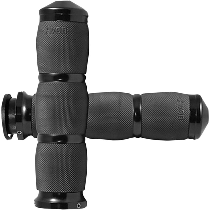 AVON GRIPS 0630-2568 IN-TO-AIR-90-AN 3-Ring Air Cushioned Grips — Standard 3-Ring Air Cushioned Grips - Indian - Anodized