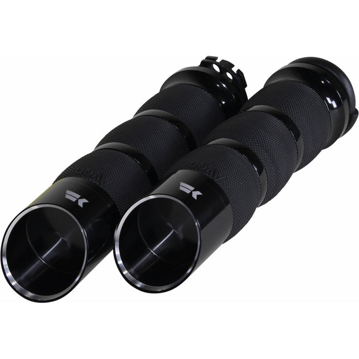 KHROME WERKS 0630-2844 500250 Edge Grips - Air Cushion - Cable - Black