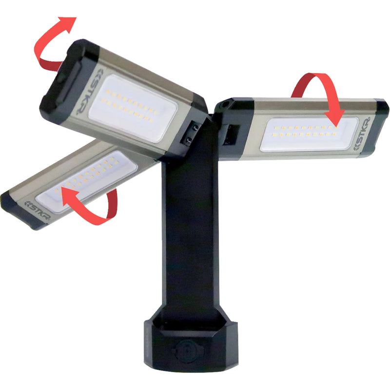 RISK RACING 3850-0569 12681 Tri-Mobile Work Light with Tripod Stand Shop Light w/Tripod - Work Area/Mobile - 2000 Lumens - Rechargeable