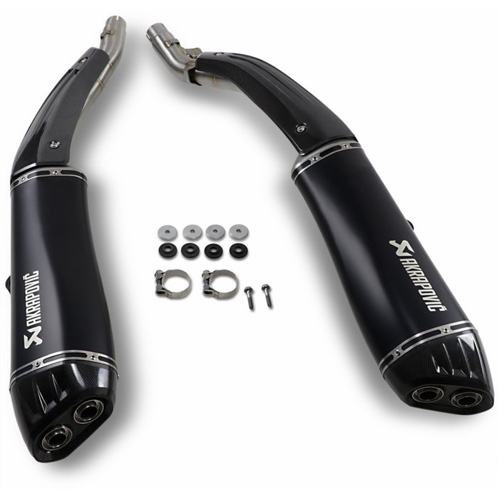 AKRAPOVIC 1811-3794 S-B16SO3-HRAATBL Slip-On Line Muffler — Tapered Mufflers - Titanium