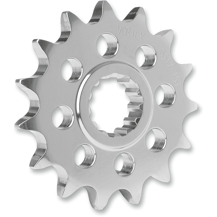 VORTEX 1212-0650 3370-15 Steel Countershaft Sprocket Front Sprocket - 15 Tooth - Kawasaki/Yamaha
