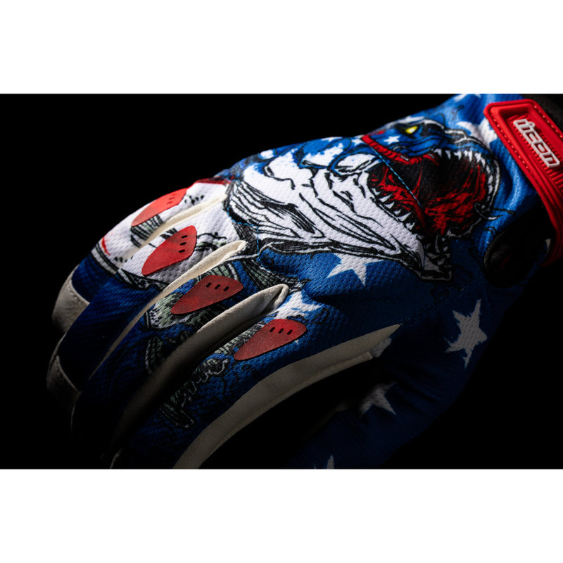ICON Hooligan American Basstard™ Gloves Blue
