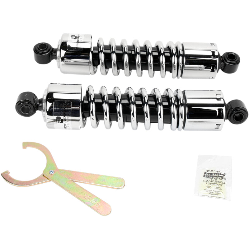 Progressive Suspension 412 Series Without Covers Shock Absorber - 412-4038C For Harley Motorcycles 1991-2017