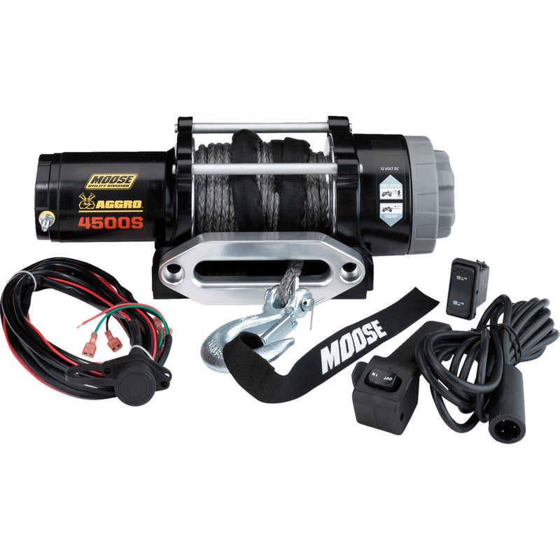 MOOSE OFFROAD 4505-0764 104311 Aggro Winch 4500 LB Winch - Synthetic Rope