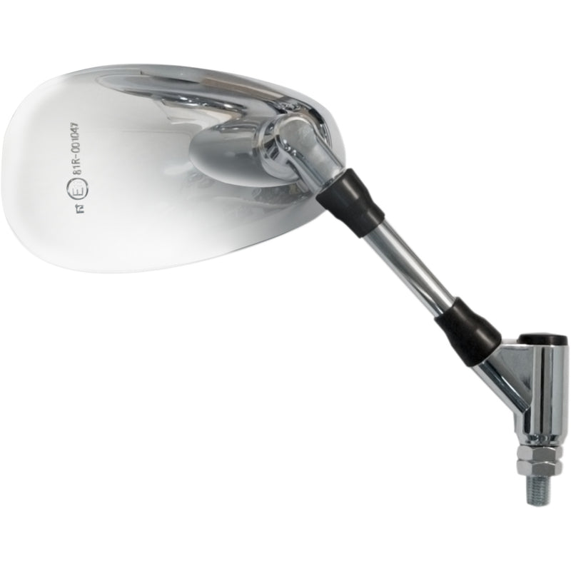 EMGO 0640-1029 20-34921 OEM-Style Replacement Mirror Mirror - Side View - Oval - Chrome - Right