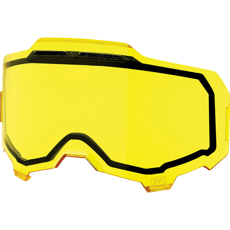 100% 2602-1022 59052-00003 Armega Goggles Lens Armega Lens - Injected - Dual Pane - Yellow