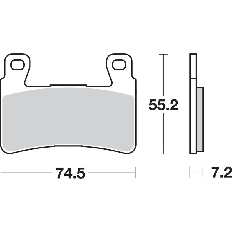 SBS 1721-1561 734DC DC Racing Dual Carbon Brake Pads Dual Carbon Brake Pads - Honda