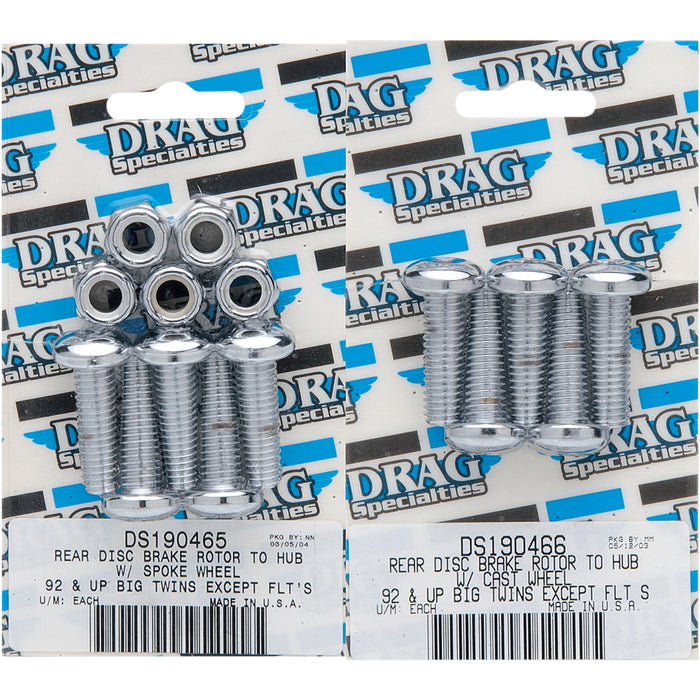 DRAG SPECIALTIES DS190465 Disc Brake Hub Mounting Kit Mounting Kit - Rotor - Spoke - Rear