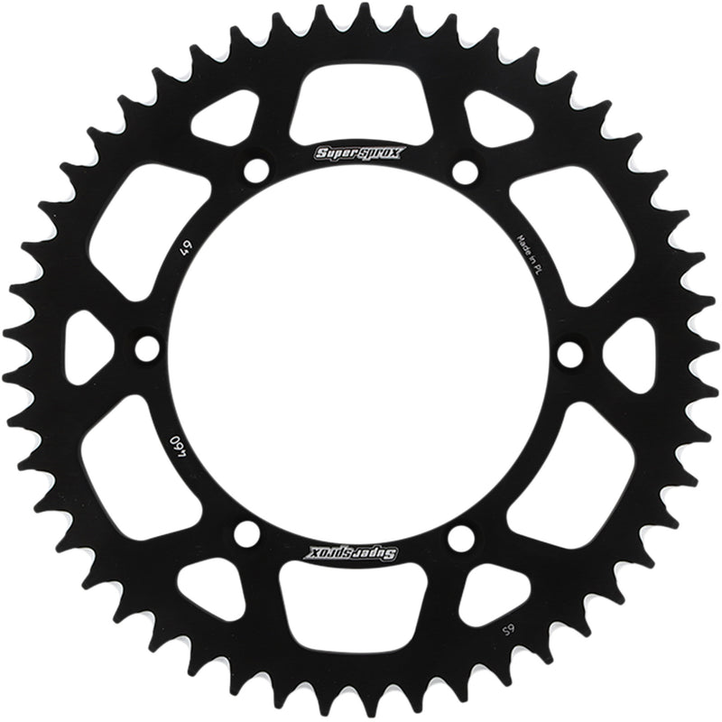Supersprox Aluminum Sprocket - RAL-460-49-BLK For Kawasaki Dirt Bikes 1986-2022 | Suzuki RMZ 250 2004-2006