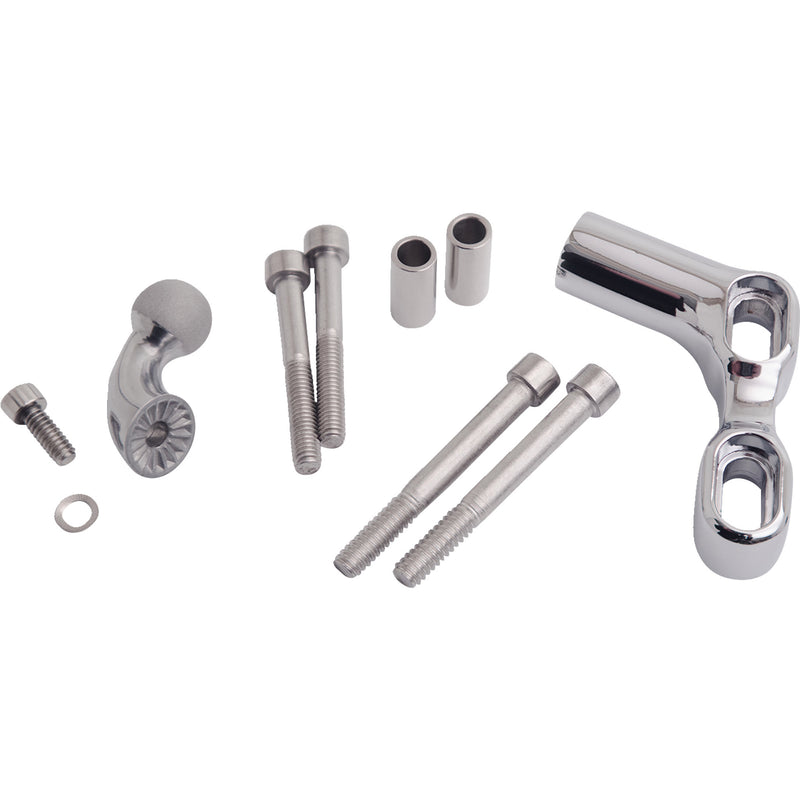 Ciro Offset Perch Mount Chrome - 50150 For Harley Motorcycles 1994-2026 | Indian 2009-2025 | Yamaha Motorcycles 1980-2022