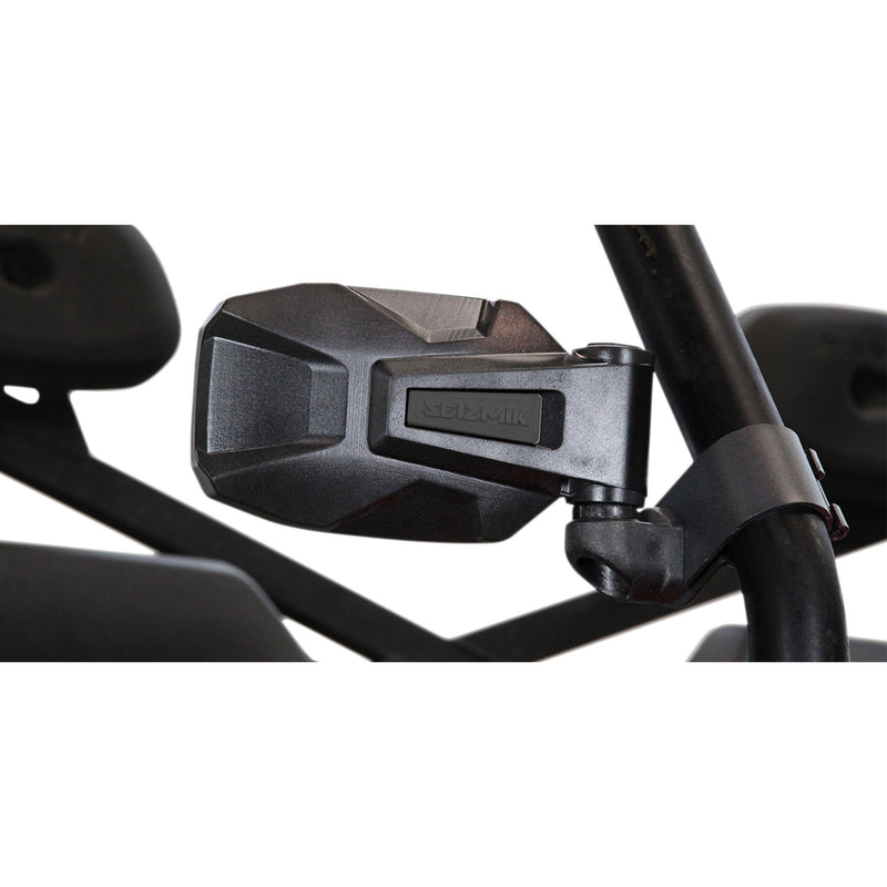 SEIZMIK 0640-1102 56-18091 Strike Side View Mirrors Mirrors - Strike - Side View - Rectangle - Black - 1.75" ROPS - Pair