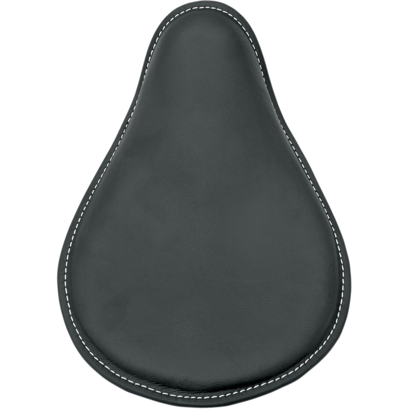 DRAG SPECIALTIES SEATS 0806-0028 Small Low-Profile Spring Solo Seat Seat - Spring Solo - Low-Profile - Small - Black Leather/White Stitching