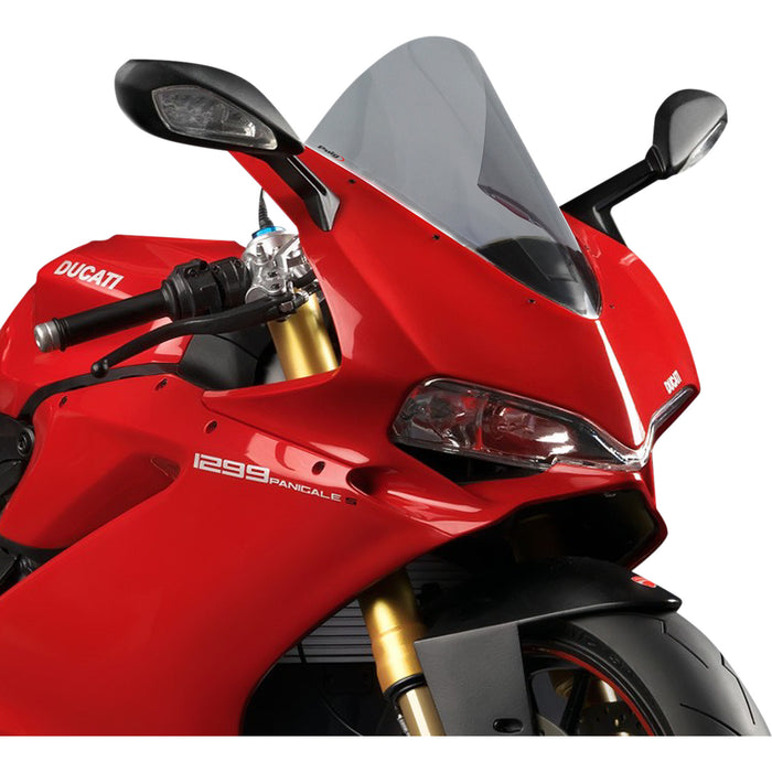 PUIG HI-TECH PARTS 2301-2277 7621H Z-Racing Windscreen Race Windscreen - 14-1/2" - Smoke - Panigale
