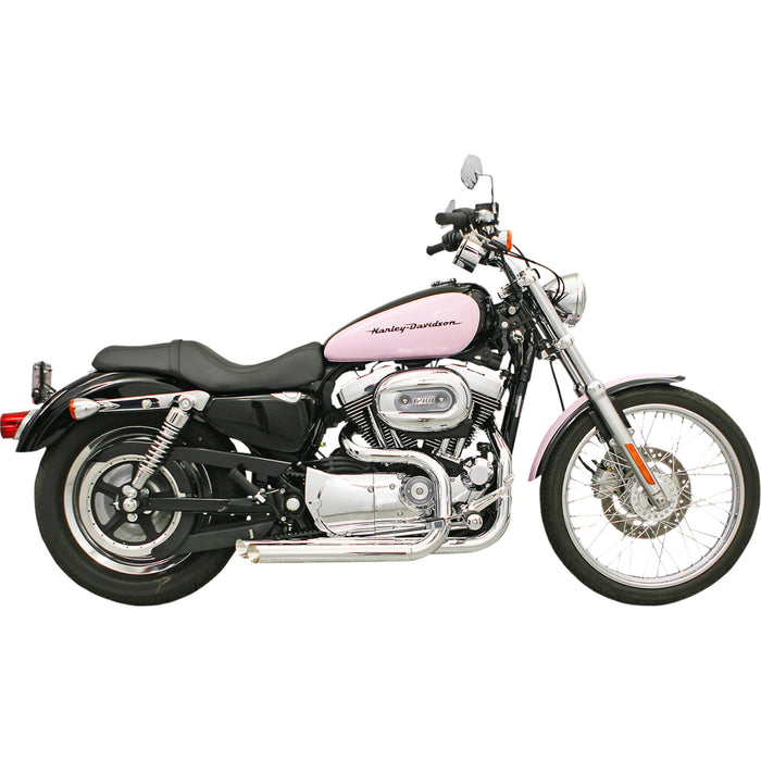 BASSANI XHAUST 1800-0647 XL-325F Pro-Street Exhaust System - Chrome - '86-'03 XL