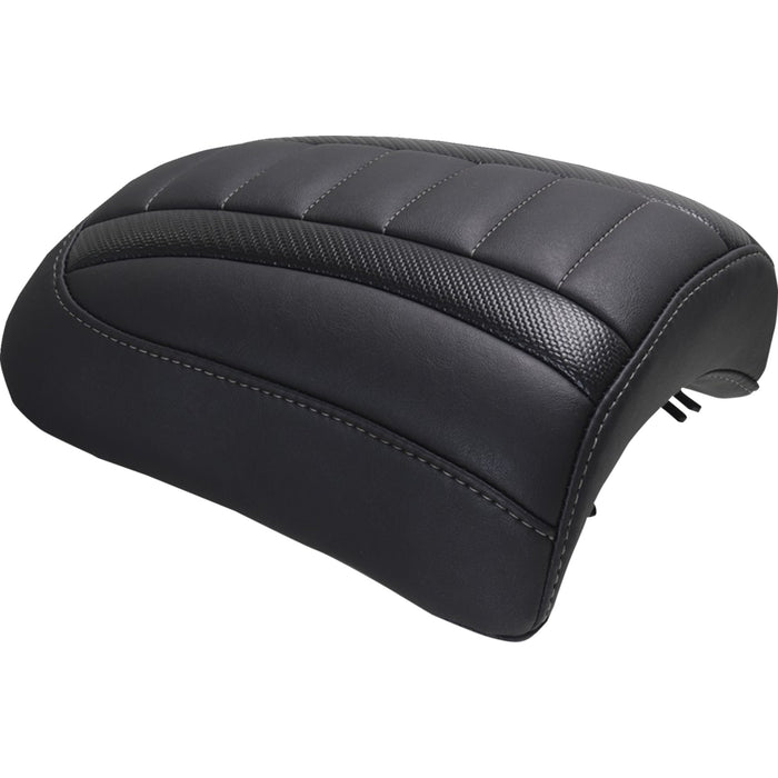 MUSTANG 0801-2117 88610GM Padded Passenger Seat Cowl deluxe - gunmetal stitch - flt/flh '23-'25