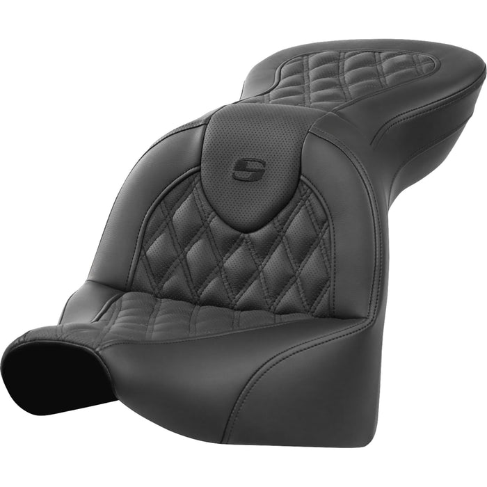 SADDLEMEN 0802-1622 818-31-182 Roadsofa™ Standard Reach Seat - without Backrest - Lattice Stitch - FXBR/S '18-'20