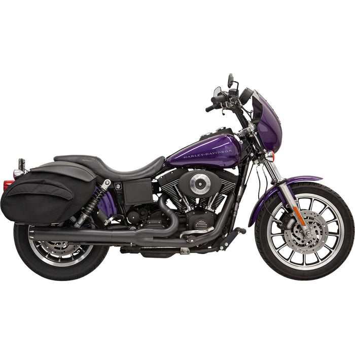 BASSANI XHAUST 1800-1774 13321R Road Rage 2:1 Exhaust System - Black - Megaphone - Long - '91-'05 FXD