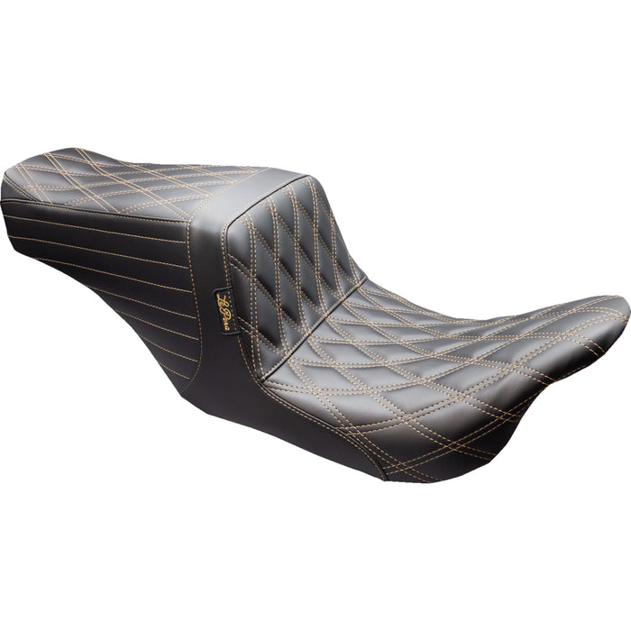 LE PERA 0801-1547 LKU-587DD-CHET Tailwhip Up Front Seat - Double Diamond w/ Chestnut Thread - FL '08-'24