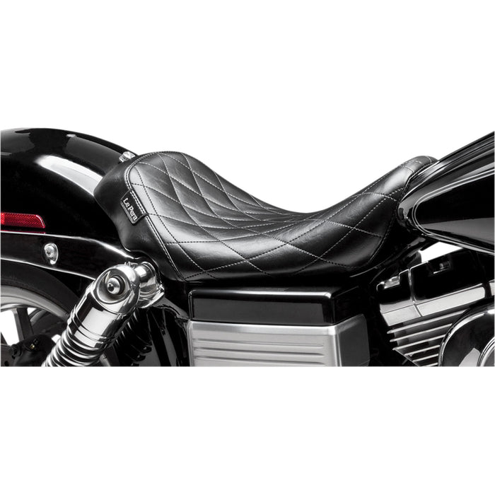 LE PERA 0803-0434 LK-001DM Bare Bones Solo Seat - Diamond Stitch - Black - Dyna '06-'17