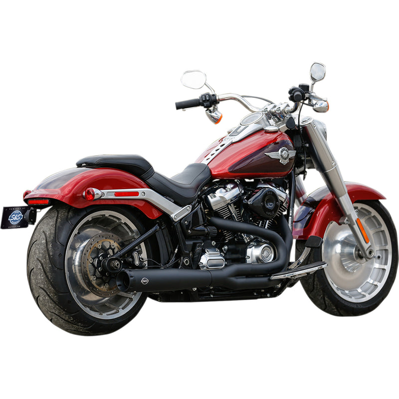 S&S Cycle Superstreet 2-Into-1 Exhaust System - 550-0846B For Harley Softail 2018-2022