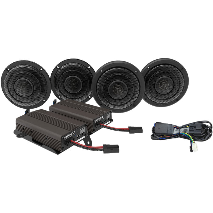 WILD BOAR AUDIO 4405-0499 WBA ULTRA KIT Ultra Front & Rear Speaker Kit with 600w Amp Front/Rear Speaker Kit with Amp