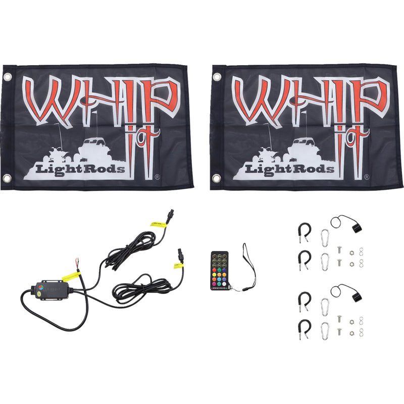 WHIPITLIGHTRODS 2040-2933 SB-RGBBT-152 Bluetooth RGB Light Rod 5' Light Rod Whip - Bluetooth - Pair - Black