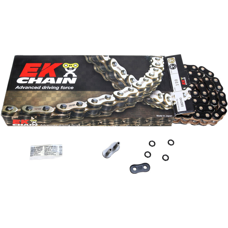 EK 1223-0692 530ZVX3-120KG 530 ZVX3 Extreme Sportbike Series Chain 530 ZVX3 - Sportbike Chain - 120 Links - Black/Gold
