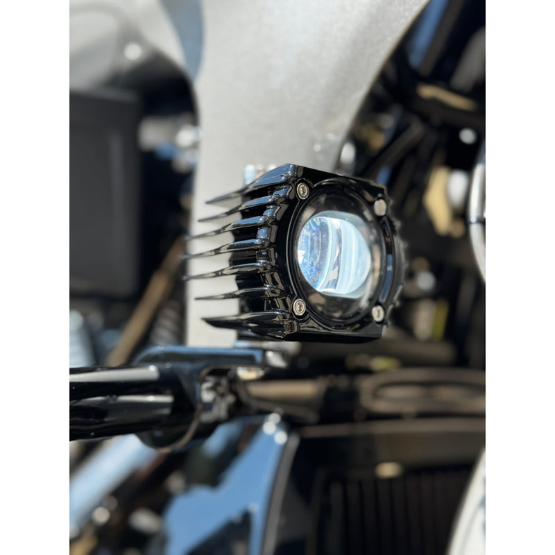 Custom Dynamics Shark Demon® Fog Light - SD-FOG-1W For Harley Motorcycles 2017-2025