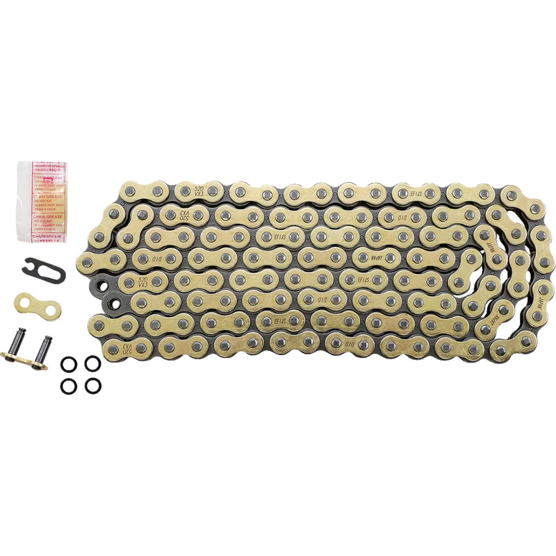 DID 1223-1428 M520VX3G130FB 520VX3 Chain 520 VX3 - Chain - Gold - 130 Links