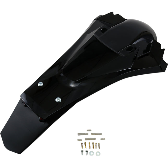 UFO 1403-2666 HU03388001 Enduro Rear Fender with light - black