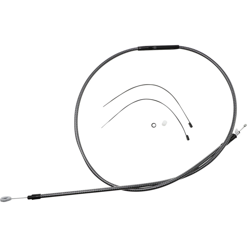 Magnum Shielding High-Efficiency Polished Karbonfibr Clutch Cable /16" - 7210HE For Harley Motorcycles 1987-2006