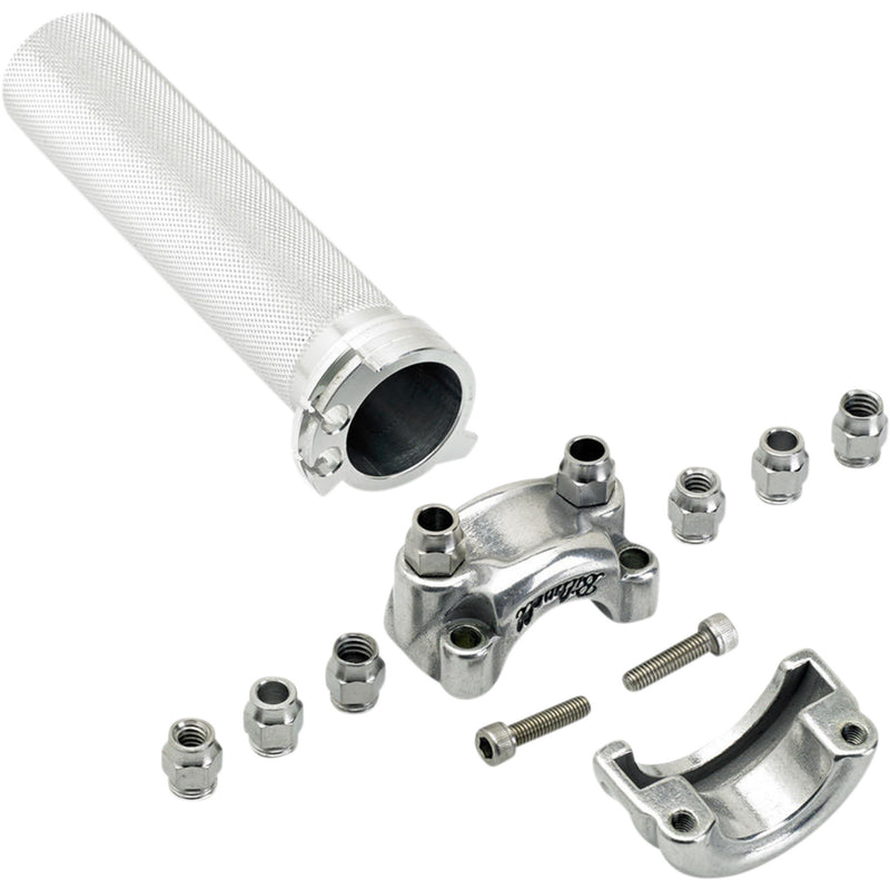 BILTWELL 0632-0628 6602-303-01 1" Whiskey Throttle Assembly Throttle - Dual Cable - Whiskey - Polished