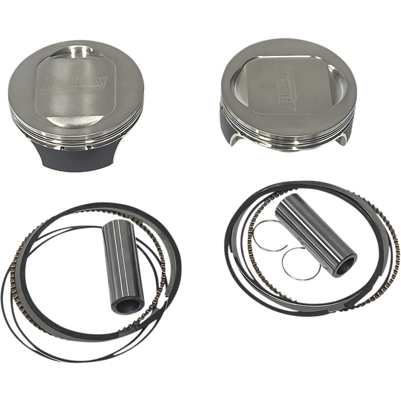 Revolution Performance, LLC Piston Kit For Revolution Cylinder Kit Dished For 117" Monster Big Bore - RP301-119W For Harley Motorcycles 1999-2017