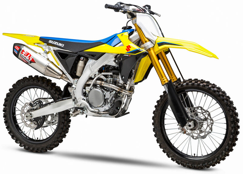Yoshimura RS12 Signature Series Exhaust System SS-AL-CF - 218320S320 Suzuki RMZ 250 2019-2024