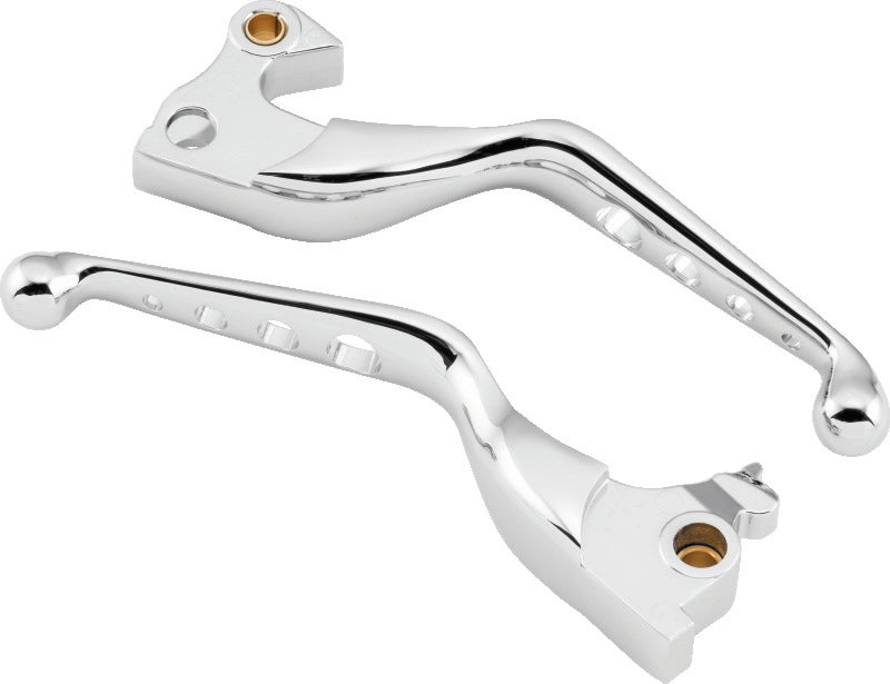 Bikers Choice 490874 14-Up XL Chrome O Series Holed Lever Set - Photo - Primary