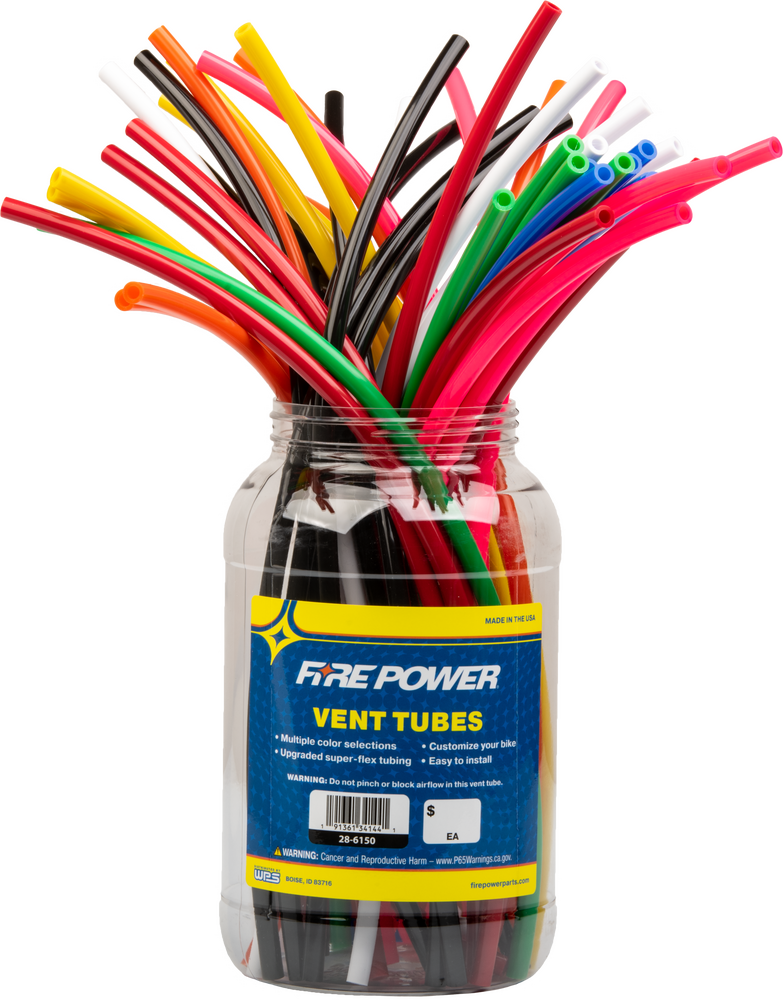 Fire Power GAS CAP Vent Hose 18" Multi-Color 50/PK