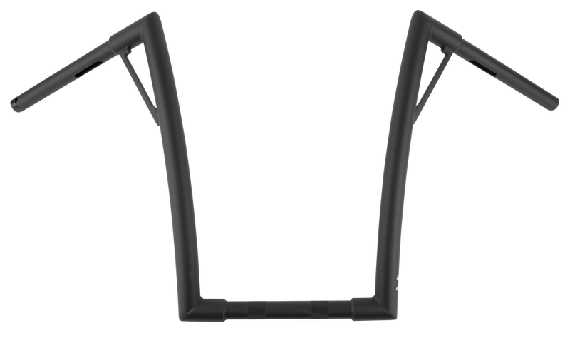 Burly Brand Louie 16" Bar 1.25" Matte Black - B12-7008TB For Harley Motorcycles 1980-2024