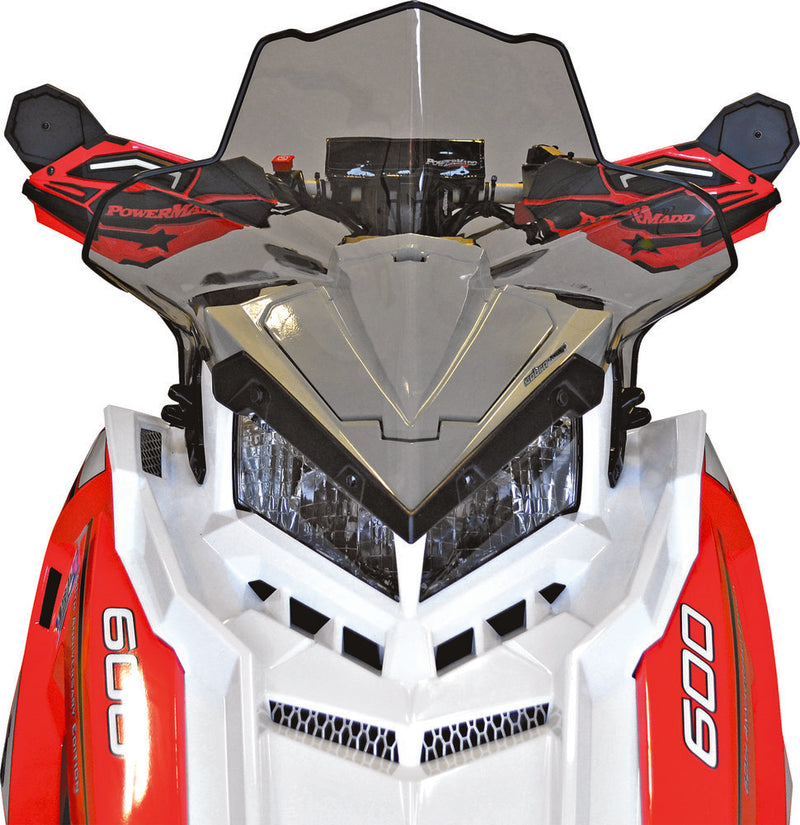 Powermadd Cobra W S LOW Smoke 16" POL Axys - 11621 Polaris Snowmobiles 2016-2019