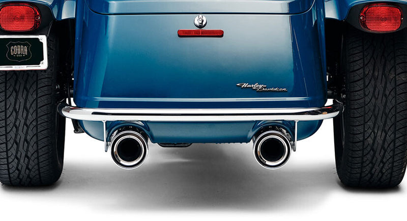 Cobra 4" NH Slip-ONS Chrome FLH FLT - 6107 For Harley Touring 1995-2016