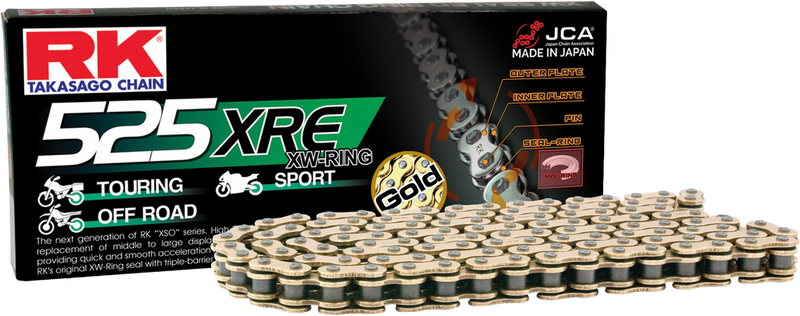 Rk Excel 691-3001G GB525XRE-120 GB525XRE DRIVE CHAIN GOLD 525 X 120