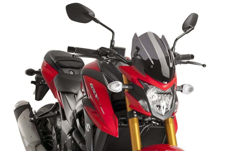 Puig Hi-Tech Parts Windscreen Naked NEW GEN Sport Dark Smoke - 9435F Suzuki 750 2017-2021