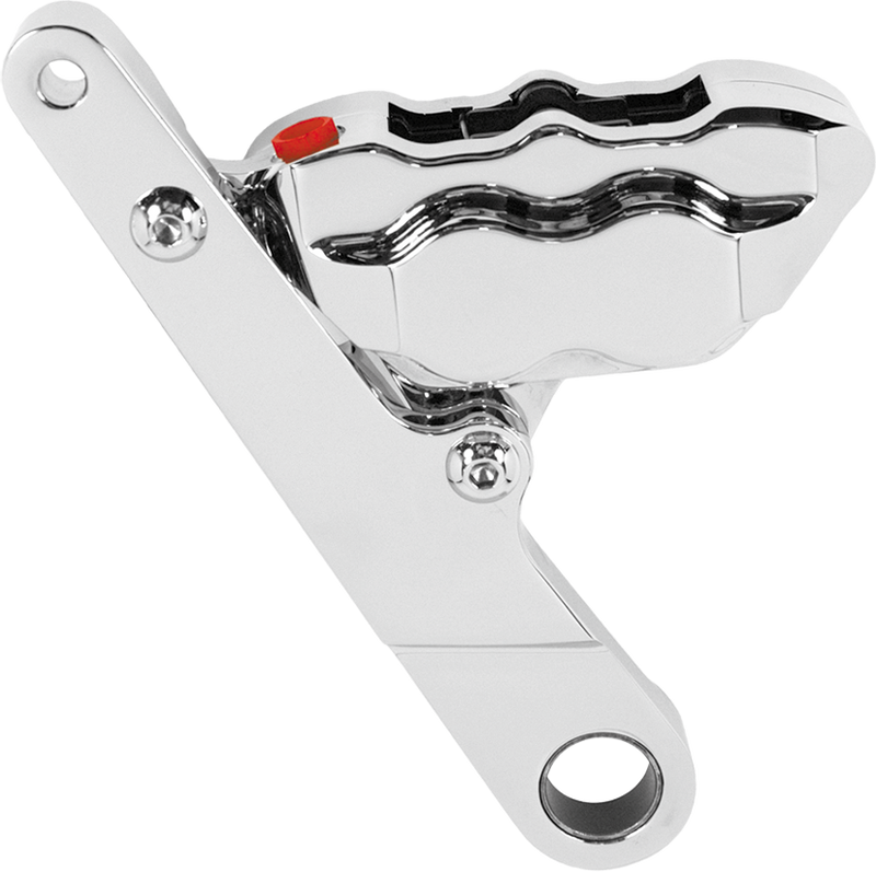 Hawg Halters Inc 4 Piston Front Brake Kit Fxsts Chrome - FKSRCC100 For Harley Softail Springer 1988-2006