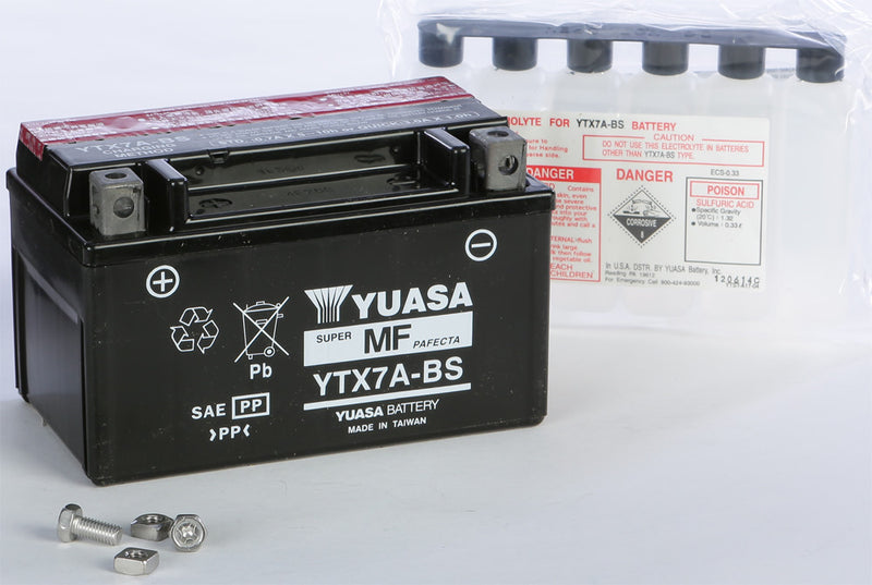 Yuasa Battery YTX7A-BS Maintenance Free - YUAM32X7A For Aprilia 450 / 550 2006-2010 | Kasea Skyhawk 2003-2005